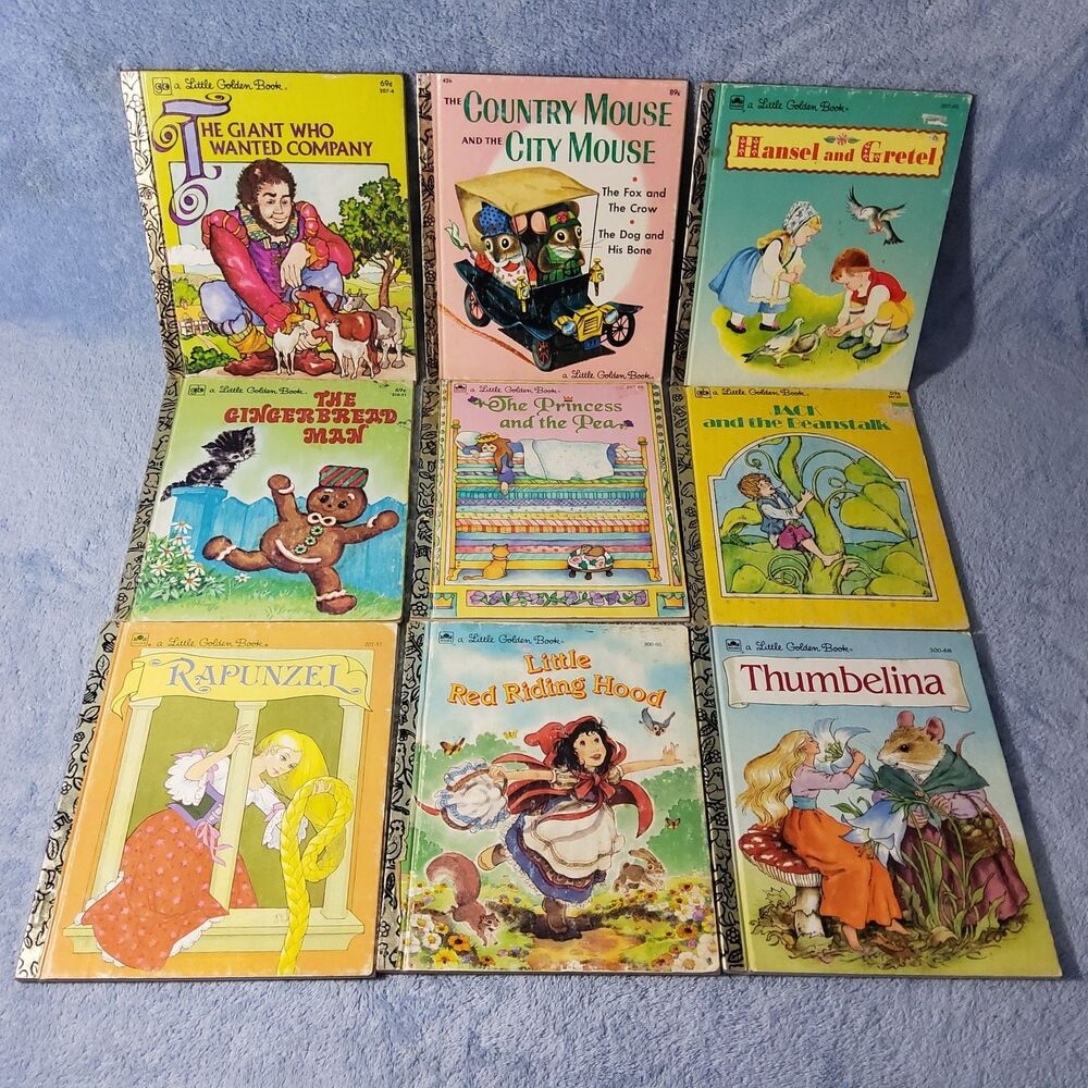 Vintage Fairy Tale & Classic Little Golden Books Lot of 9 Fairy Tales Folk Tales